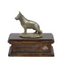 Deutscher Schäferhund urne in Hundeasche, personalisierte Urne mit Statue, Holzurne mit Hund von Art-Dog