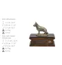 German Shepherd Dog, Alsatian Wolf Dog - urn for dog ashes, personalized urn with a statue, wooden urn with a dog by Art-Dog brand