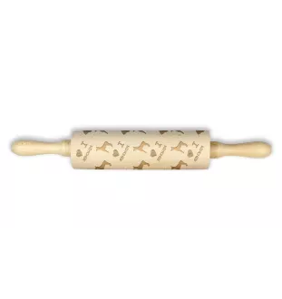 German Pinscher - rolling pin for dough with a dog, patterned rolling pin for ceramics, a gift for a cook from the Art-Dog brand