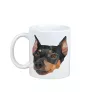 Pinscher allemand - tasse avec une photo et un motif de chien géométrique Art-Dog