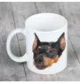 Deutscher Pinscher - Becher mit einem Bild und dem Schriftzug geometrischer Hund Art-Dog