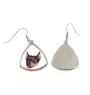 Pinscher allemand - boucles d'oreilles avec une photo et un motif de chien géométrique Art-Dog