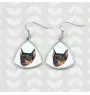 German Pinscher - earrings with a picture and the inscription geometric dog Art-Dog
