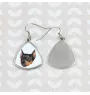 German Pinscher - earrings with a picture and the inscription geometric dog Art-Dog