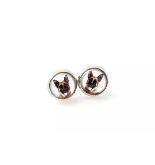 Berger allemand, Berger d'Alsace, Berger alsacien - boucles d'oreilles votre photo faite à la main, votre propre photo, bijoux de la marque Art.-Dog