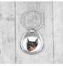 Pinscher allemand - porte-clés géométrique avec photo et inscription Art-Dog