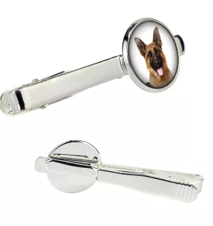 Berger allemand, Berger d'Alsace, Berger alsacien - pince à cravate dans une boîte, cravate élégante, bijoux personnalisés de la marque Art-Dog