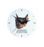 Pinscher allemand - horloge murale géométrique avec photo et logo de la marque Art-Dog
