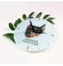 Pinscher allemand - horloge murale géométrique avec photo et logo de la marque Art-Dog