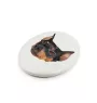 German Pinscher - a plate with a geometric design and the brand name Art-Dog