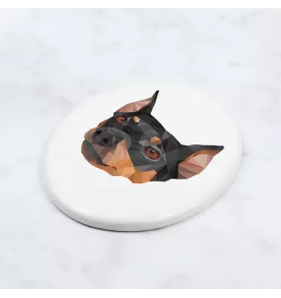 Pinczer średni płytka geometryczna Art-Dog