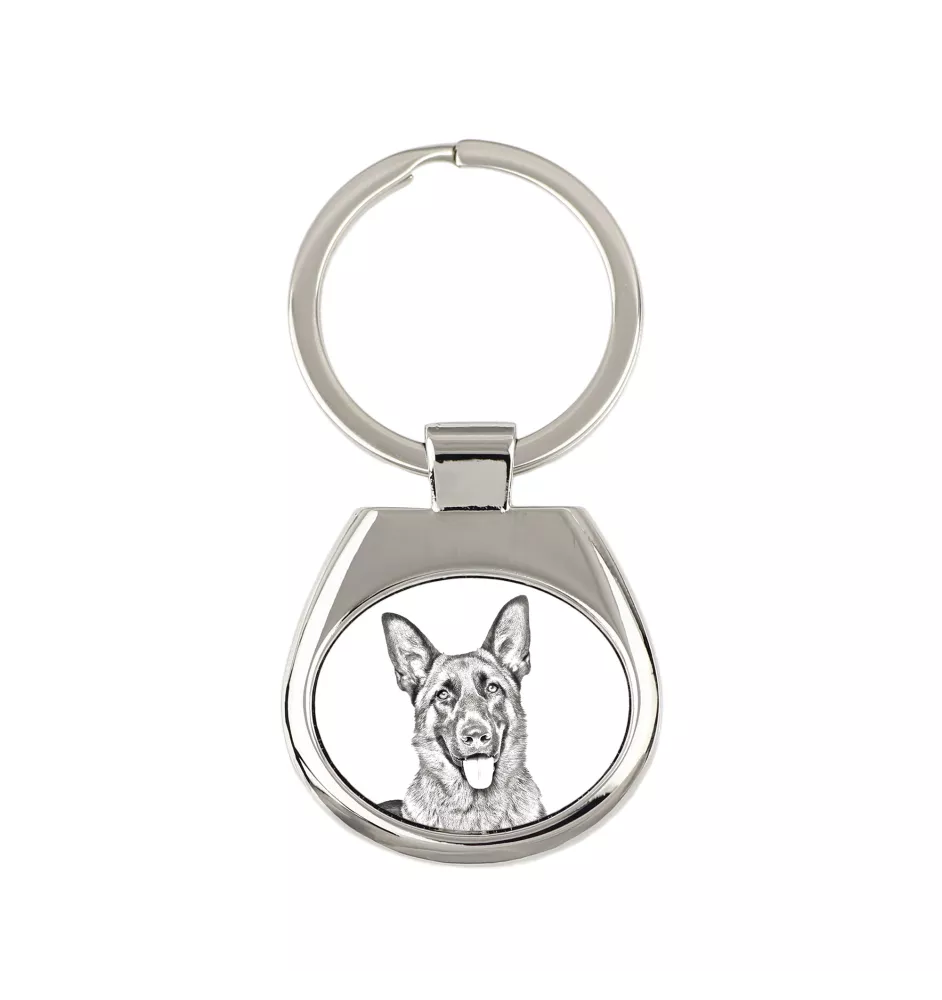 German Shepherd Dog, Alsatian Wolf Dog - keychain with a dog, keychain with a print, personalized pendant from the Art-Dog brand