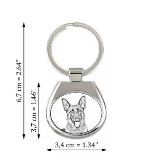 Deutscher Schäferhund - Schlüsselanhänger mit Hund, Anhänger mit Aufdruck, personalisierter Anhänger der Marke Art-Dog