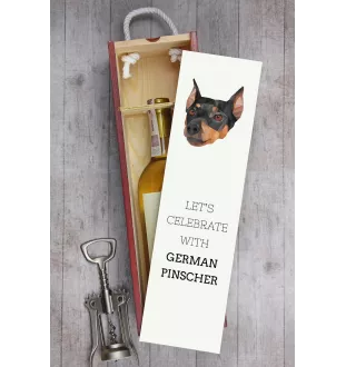 German Pinscher - geometric box with a picture and inscription for wine by Art-Dog