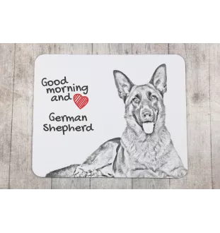 Deutscher Schäferhund - Mauspad mit Druck, personalisiertes Mauspad mit Hund, einzigartiges Gadget für Büroangestellte von Art-Dog.