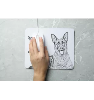 Deutscher Schäferhund - Mauspad mit Druck, personalisiertes Mauspad mit Hund, einzigartiges Gadget für Büroangestellte von Art-Dog.
