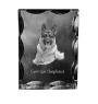 Deutscher Schäferhund - Kristall mit einem Hundebild, Glasstatuette mit einem Bild, einzigartiger Bilderrahmen der Marke Art-Dog