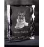 Deutscher Schäferhund - Kristall mit einem Hundebild, Glasstatuette mit einem Bild, einzigartiger Bilderrahmen der Marke Art-Dog