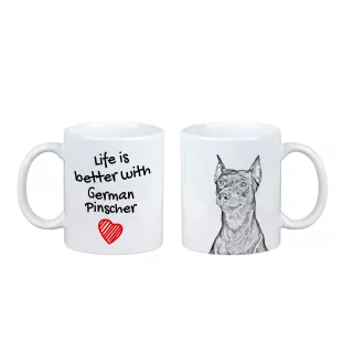 Pinscher allemand - tasse avec chien, tasse avec photo, cadeau personnalisé de la marque Art-Dog