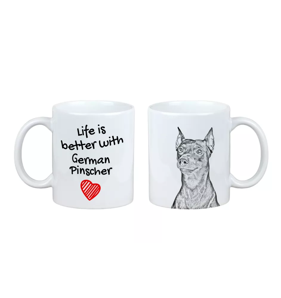 Pinscher allemand - tasse avec chien, tasse avec photo, cadeau personnalisé de la marque Art-Dog