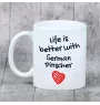 Pinscher allemand - tasse avec chien, tasse avec photo, cadeau personnalisé de la marque Art-Dog