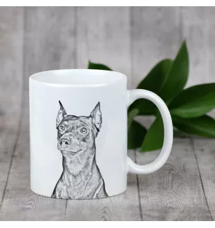 Pinczer średni kubek z psem I love Art-Dog