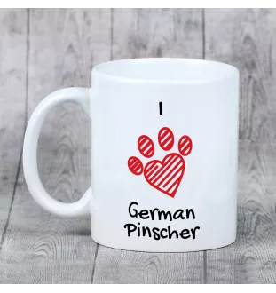 Pinscher allemand - tasse avec chien, une tasse adorable avec une illustration, un cadeau avec votre photo de la marque Art-Dog