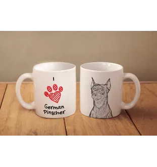 Deutscher Pinscher - Tasse mit Hund, entzückende Tasse mit Grafik, Geschenk mit Ihrem Foto von der Marke Art-Dog