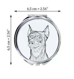 Pinczer średni lusterko ze zdjęciem psa Art-Dog