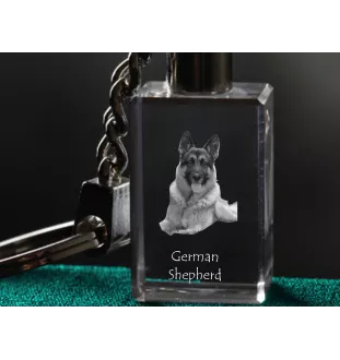 Berger allemand, Berger d'Alsace, Berger alsacien - Porte-clés en cristal avec photo de chien, porte-clés lumineux, cadeau unique de la marque Art-Dog