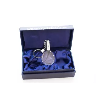 Berger allemand, Berger d'Alsace, Berger alsacien - pendentif avec une photo de chien, porte-clés en cristal dans une boîte cadeau, un cadeau unique par Art-Dog