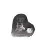 German Shepherd Dog, Alsatian Wolf Dog - crystal clock with a dog picture, heart-shaped shelf clock, personalized standing clock by Art-Dog brand