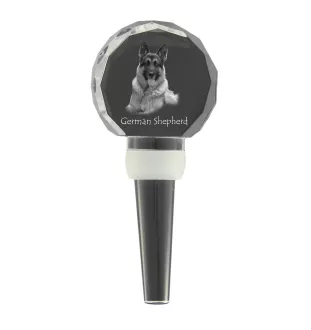 Deutscher Schäferhund - Kristallflaschenverschluss, einzigartiger Weinverschluss mit Foto, personalisiertes Geschenk für Sommelier der Marke Art-Dog