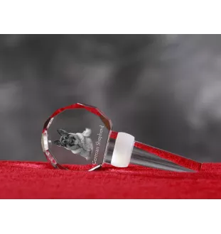 Deutscher Schäferhund - Kristallflaschenverschluss, einzigartiger Weinverschluss mit Foto, personalisiertes Geschenk für Sommelier der Marke Art-Dog