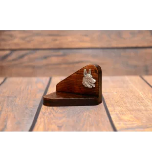 German Shepherd Dog, Alsatian Wolf Dog - wooden candle holder with a dog, tealight holder, a memorial place for a dog by Art-Dog brand