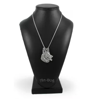 Owczarek niemiecki posrebrzany naszyjnik na łańcuszku Art-Dog