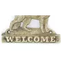 German Shepherd Dog, Alsatian Wolf Dog - a door sign with a dog, a brass welcome plaque, a unique sign with the inscription Welcome from the Art-Dog brand