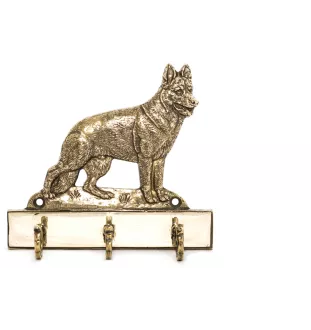 Berger allemand, Berger d'Alsace, Berger alsacien - porte-clés avec chien, support en laiton pour accessoires pour chiens, élégante décoration pour le couloir de la marque Art-Dog