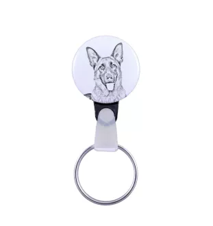 German Shepherd Dog, Alsatian Wolf Dog - keychain with a dog portrait, pendant with the brand's own Art-Dog graphics