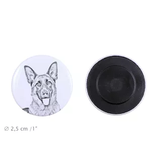 German Shepherd Dog, Alsatian Wolf Dog - magnet with a dog's pupil, exceptionally light, strong magnet, handmade product by the Art-Dog brand