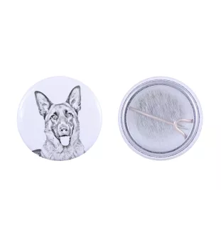 Berger allemand, Berger d'Alsace, Berger alsacien - badge avec votre chien, ajoutez votre propre photo, marque Art-Dog