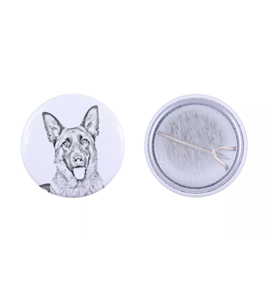 German Shepherd Dog, Alsatian Wolf Dog - pin with your dog, add your own photo, Art-Dog brand