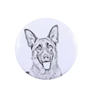 Berger allemand, Berger d'Alsace, Berger alsacien - badge avec votre chien, ajoutez votre propre photo, marque Art-Dog
