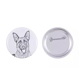 Owczarek niemiecki przypinka z psem duża Art-Dog