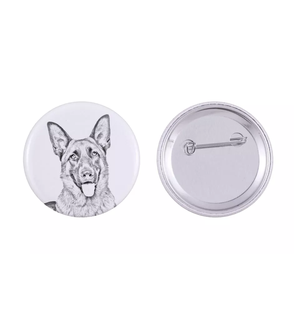 German Shepherd Dog, Alsatian Wolf Dog - pin with your dog, add your own photo, Art-Dog brand