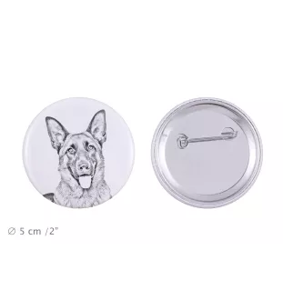 Owczarek niemiecki przypinka z psem duża Art-Dog