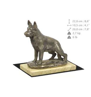 Owczarek niemiecki statuetka na piaskowym kamieniu Art-Dog