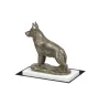 Berger allemand, Berger d'Alsace, Berger alsacien - une statuette de chien, une figurine en marbre blanc, un trophée pour l'exposition de chiens de la marque Art-Dog