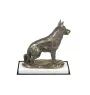 Berger allemand, Berger d'Alsace, Berger alsacien - une statuette de chien, une figurine en marbre blanc, un trophée pour l'exposition de chiens de la marque Art-Dog