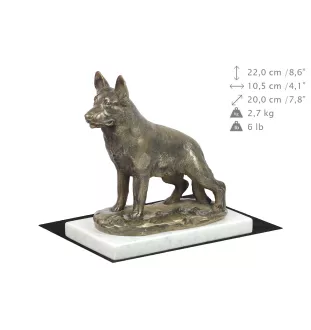 Owczarek niemiecki statuetka na jasnym kamieniu Art-Dog